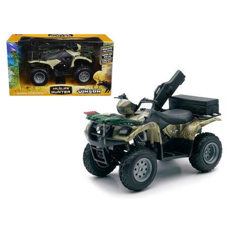 NEW-RAY TOYS 1 by 12 Scale Diecast Suzuki Vinson 500 Quad Runner Green ATV Motorcycle Model, 4 x 4 in. 42903A